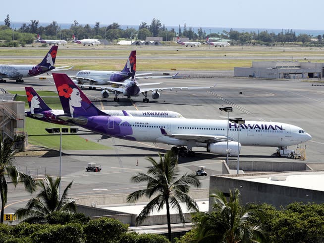 Opfer eines Cyberangriffs von «Scattered Spider»: Flugzeuge von Hawaiian Airlines in Honolulu.