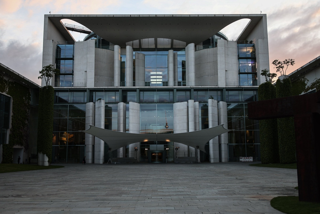 Das Bundeskanzleramt im Mai