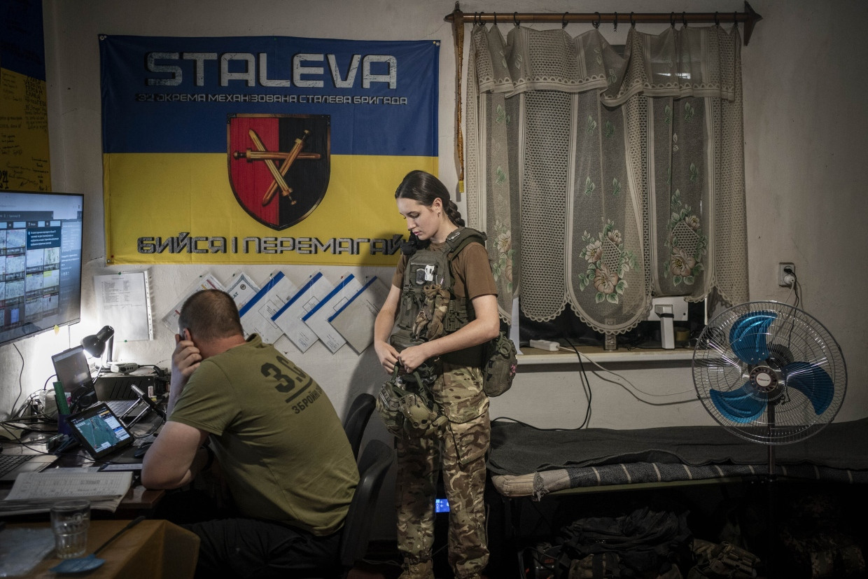Alles im Blick: Im Drohnenkontrollraum der 32. Mechanisierten Brigade