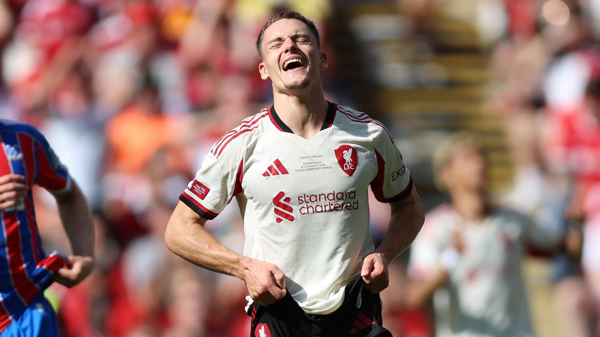 Wechselhaftes Spiel gegen Crystal Palace: Florian Wirtz verzweifelt im Community Shield.