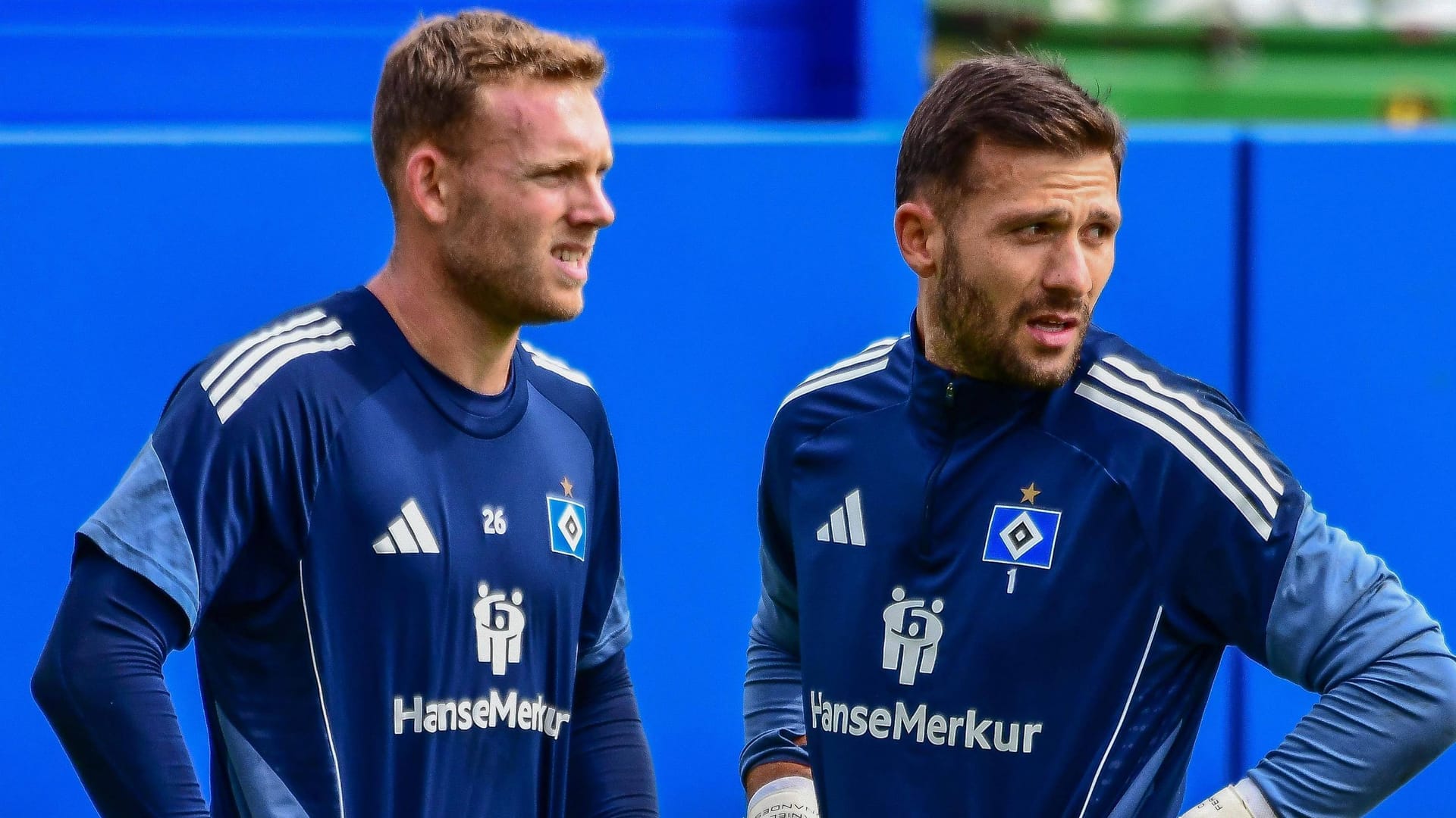 Ein Daniel wird's machen: Daniel Heuer Fernandes (r.) und Daniel Peretz streiten sich um den Stammplatz im HSV-Tor. Ein Daniel wird's machen: Daniel Heuer Fernandes (r.) und Daniel Peretz streiten sich um den Stammplatz im HSV-Tor.
