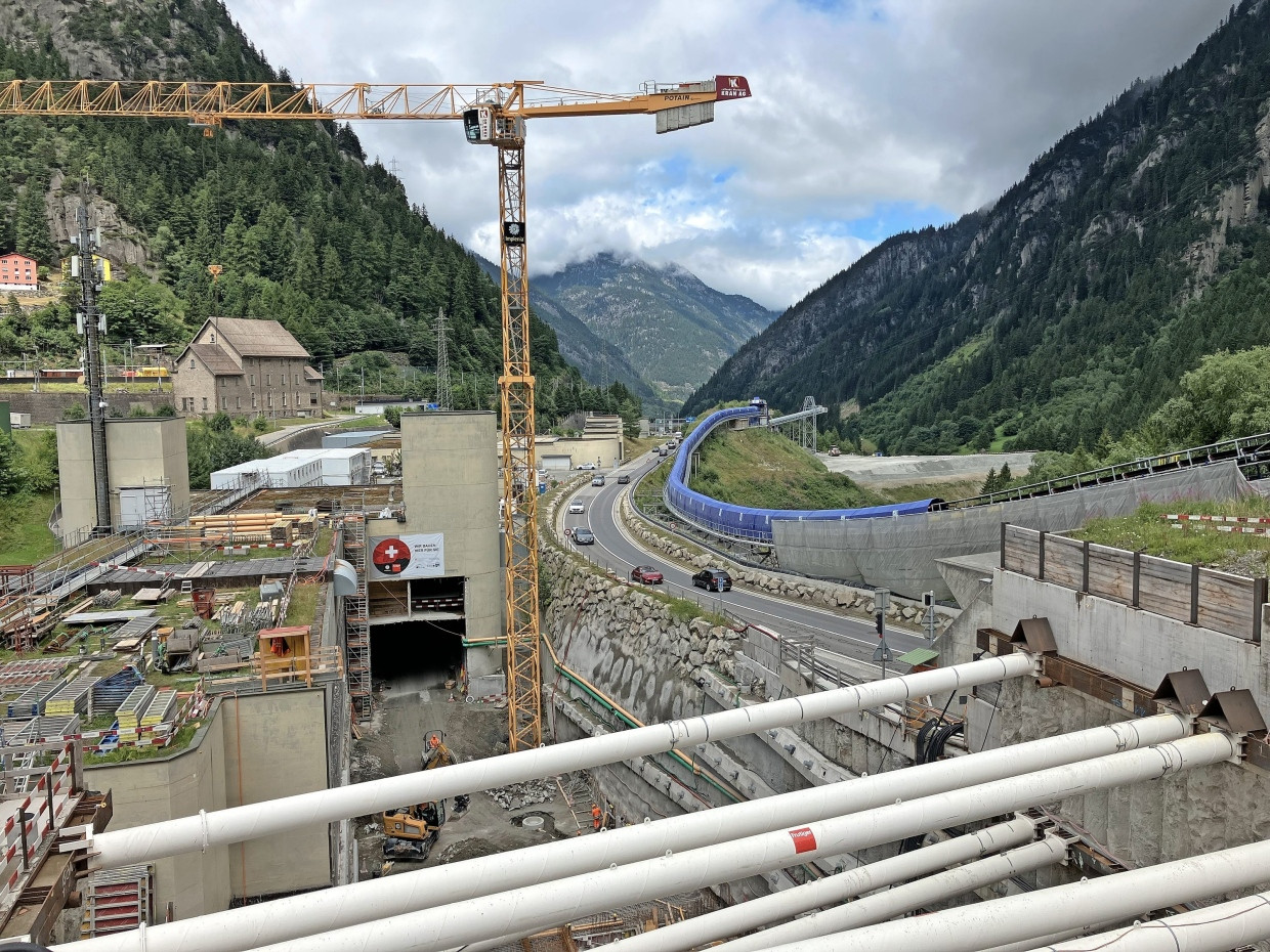 Massive Aufgabe: der Tunneleingang in Göschenen.